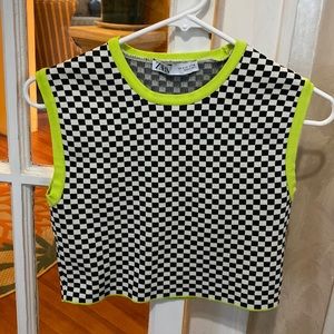 Zara checkered vest